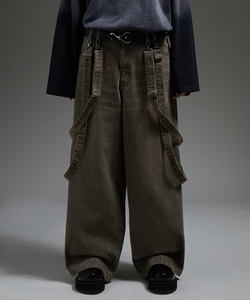 vintage 40s50s サスペンダーボタン付きワイドパンツ Amazon | サスペンダー ボタン式 ヴィンテージ スタイル ズボン