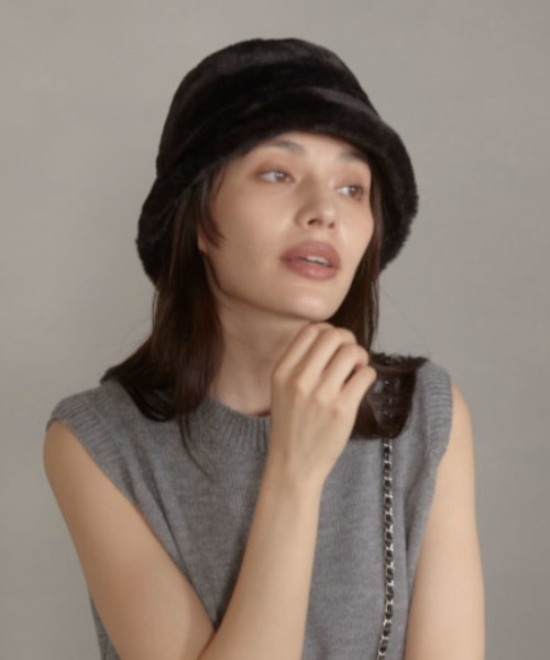 ACYM 帽子 ハット Fluffy boa レディース : ZOZOTOWN Yahoo!店