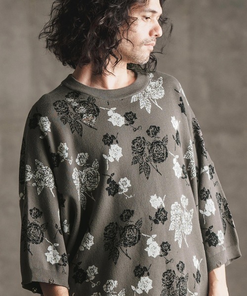 【新品タグ付】 SIMON MILLER リブニットショーツ ブラック UNISEX》Embroidery Damage Prime-Over Crew Neck Knit Pullover