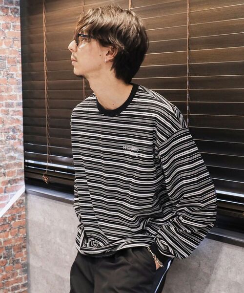 【美品・名作】UNUSED マルチボーダーロングスリーブTシャツ US1726 UNUSED（アンユーズド）の「＜UNUSED＞マルチボーダーロング