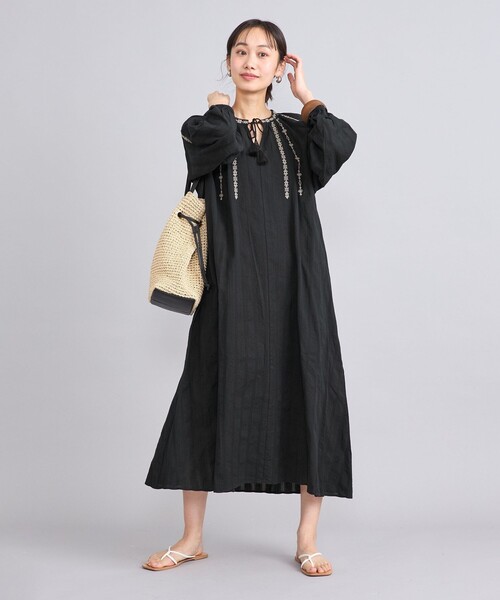 coen（コーエン） ワンピース MARKET（マーケット）配色刺繍カフタン