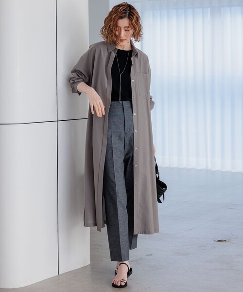 23区（ニジュウサンク） ブラウス シャツ 「洗える」シアーマット