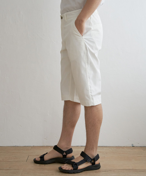 ikka（イッカ） ハーフパンツ パンツ 短パン 6.5分丈ドビーハーフ