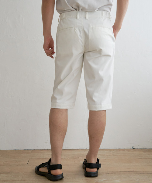 素敵 綺麗め  ハーフパンツ  バイカ―パンツ 6.5分丈チェックドビーハーフパンツ,ikka| TOKYO DESIGN CHANNEL