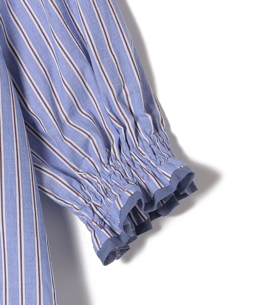Z SHIPS シップス 総柄 ボウタイ ブラウス シャツ トップス SHIPS Primary Navy Label:ストレッチ ギンガム ボウタイ ブラウス