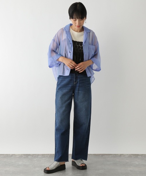 LEPSIM ブラウス シャツ ミラー光沢シャツ 133488 レディース