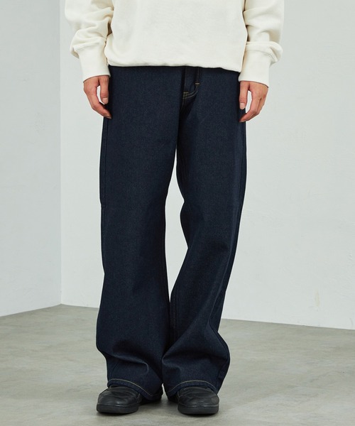 R*l様 人気 縦落ち◎ 米国 古着 lee デニム ジーンズ ワイド W38 古着 80s USA製 Wrangler 13MWZ 縦落ち 濃紺 デニム パンツ