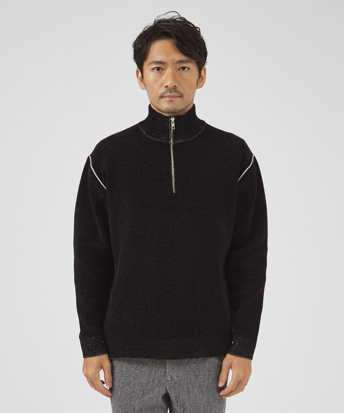 FR2 GOLF　ハーフジップニット　スウェット　プルオーバー　黒　M FR2 GOLF ハーフジップニット スウェット プルオーバー 黒 M Half zip