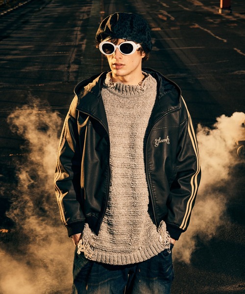 glamb（グラム） セーター ニット Crush Mock Neck Knit / クラッシュ