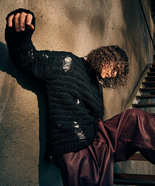 glamb（グラム） セーター ニット Crush Mock Neck Knit / クラッシュ