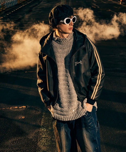 glamb（グラム） セーター ニット Crush Mock Neck Knit / クラッシュ