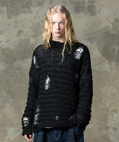 glamb（グラム） セーター ニット Crush Mock Neck Knit / クラッシュ 