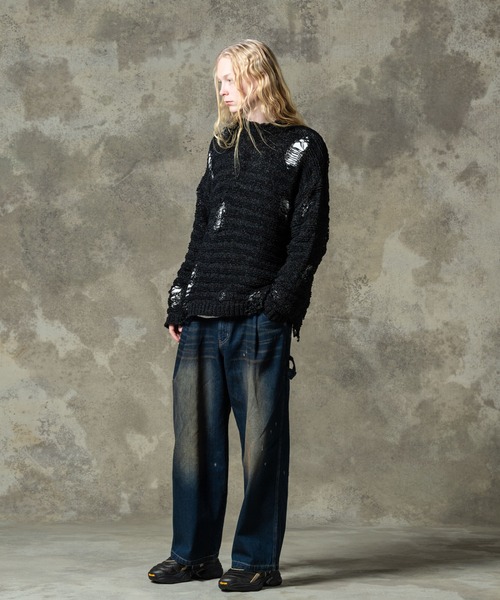 glamb（グラム） セーター ニット Crush Mock Neck Knit / クラッシュ