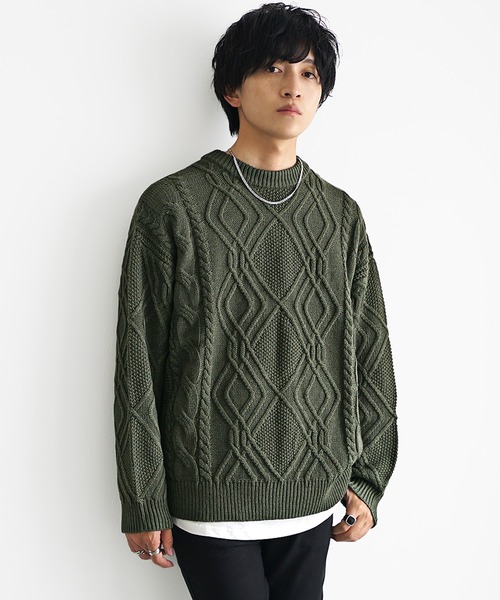 MinoriTY（マイノリティ） セーター ニット 「MinoriTY」袖ルーズ