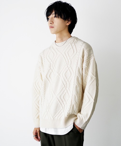MinoriTY（マイノリティ） セーター ニット ケーブル 「MinoriTY」袖