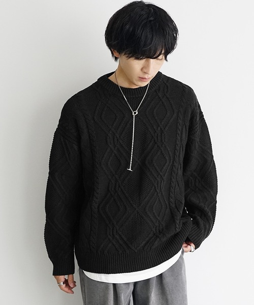 MinoriTY（マイノリティ） セーター ニット 「MinoriTY」袖ルーズ