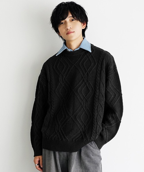 MinoriTY（マイノリティ） セーター ニット 「MinoriTY」袖ルーズ