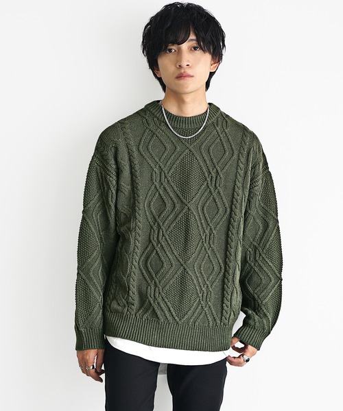 MinoriTY（マイノリティ） セーター ニット 「MinoriTY」袖ルーズ