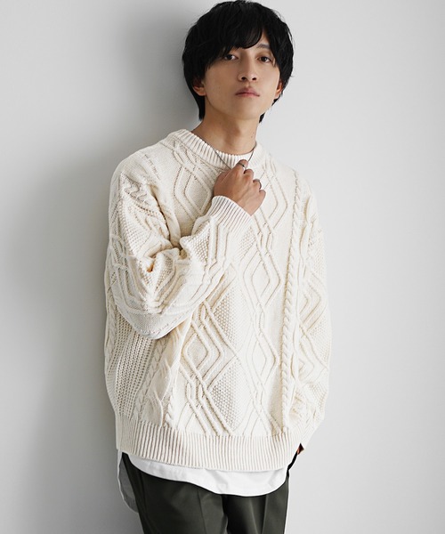 MinoriTY（マイノリティ） セーター ニット 「MinoriTY」袖ルーズ