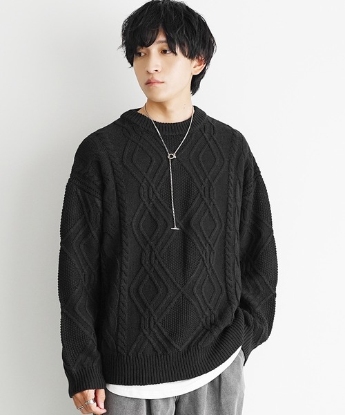 MinoriTY（マイノリティ） セーター ニット 「MinoriTY」袖ルーズ