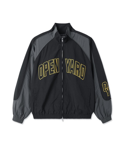 「OY/オーワイ」 EMBROIDERED LOGO NYLON TRACK TOP/刺繍ロゴ ナイロントラックトップ レディース メンズ
