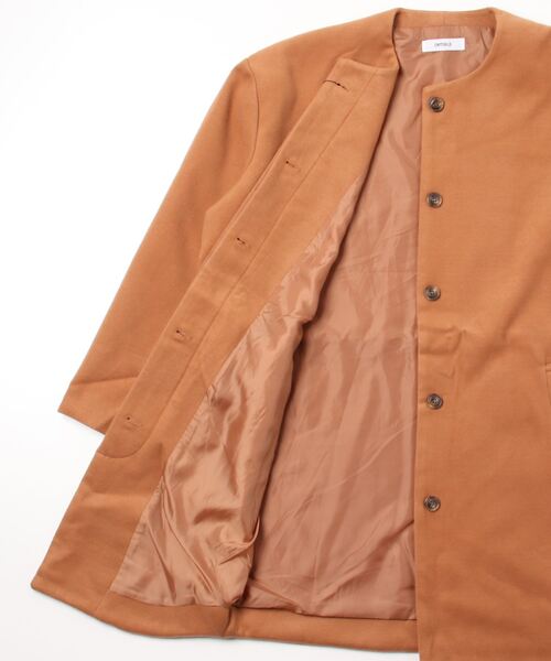 「DETAILS」 ノーカラーコート FREE ブラウン レディース_画像3