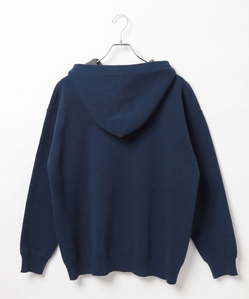 ニット セーター 「UNISEX」ハートモチーフニットパーカー レディース メンズ PBLIM ニット セーター 「UNISEX」ハートモチーフニットパーカー
