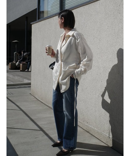 MANOF（マノフ） ブラウス シャツ JACQUARD CACHECOEUR SHIRT