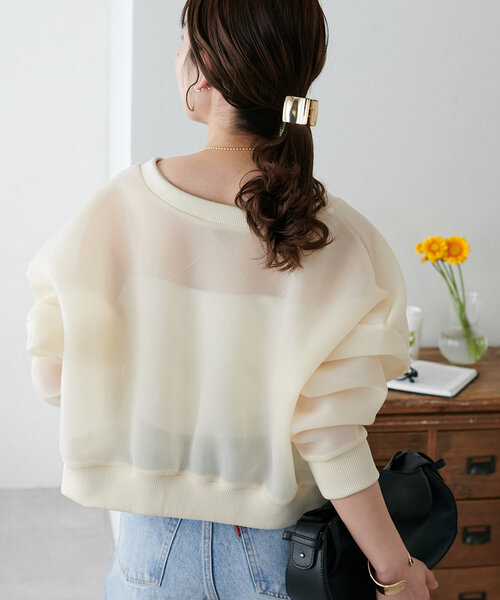 Discoat（ディスコート） カーディガン 「WEB限定」前後2WAYシアー