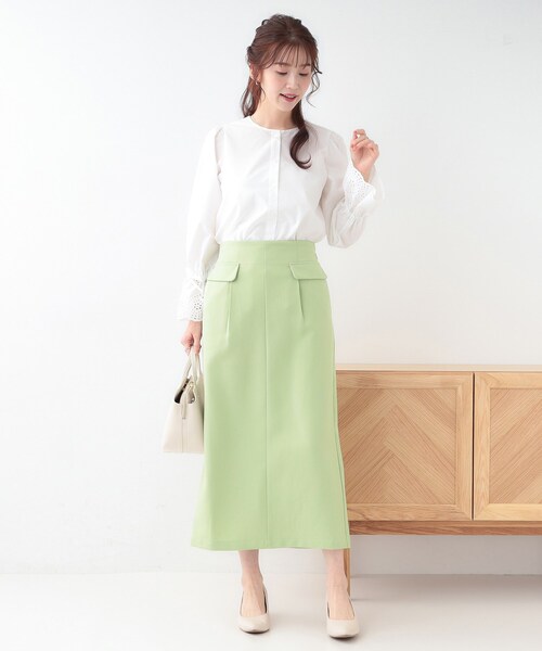 DRESKIP（ドレスキップ） スカート 「S-LL」フラップナロースカート