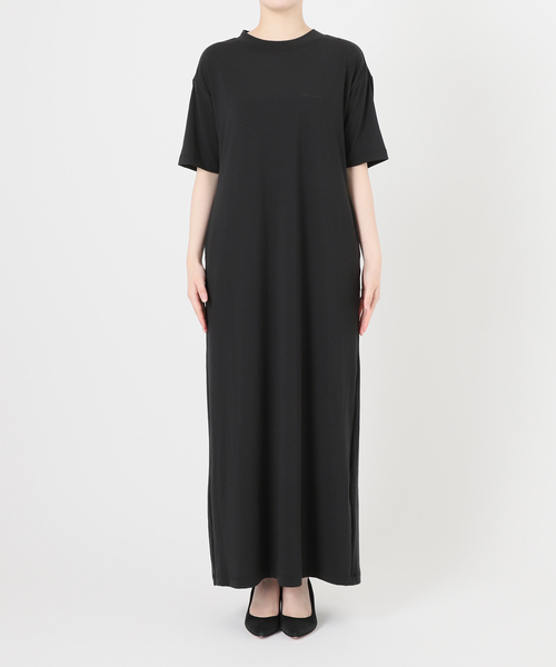 Spick & Span ブラックシャツワンピース 半袖 Spick&Span ワンピース 「一部店舗+WEB限定」Champion