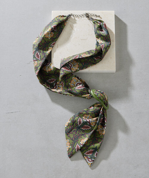 ear PAPILLONNER スカーフ ear PAPILLONNER ネックレス 花柄スカーフネックレス レディース
