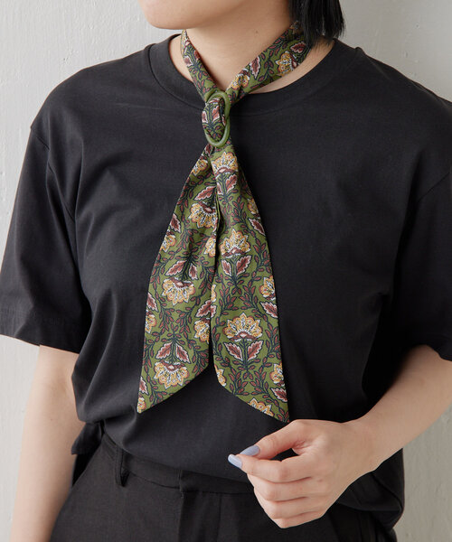 ear PAPILLONNER スカーフ ear PAPILLONNER ネックレス 花柄スカーフネックレス レディース
