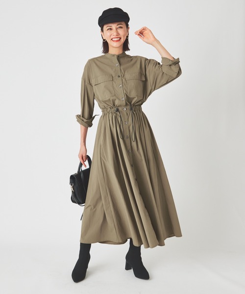 ever closet（エバークローゼット） シャツワンピース レディス 撥水