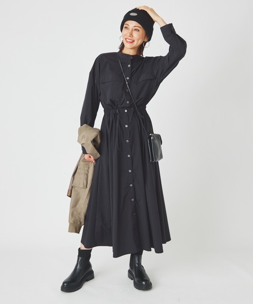 ever closet（エバークローゼット） シャツワンピース レディス 撥水