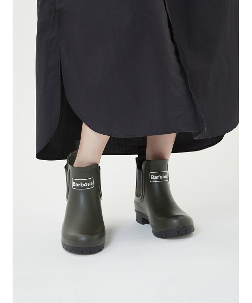 Barbour ブラック サイドゴア レインブーツ Wilton サイドゴア レインブーツ（レディース）（レインシューズ