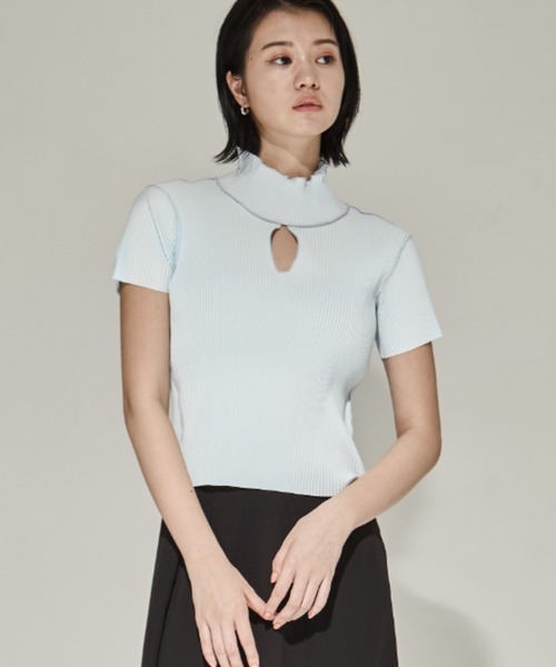 tシャツ 「kotohayokozawa/コトハヨコザワ」HIGHNECK TINY TOP/ハイネックタイニートップス レディース