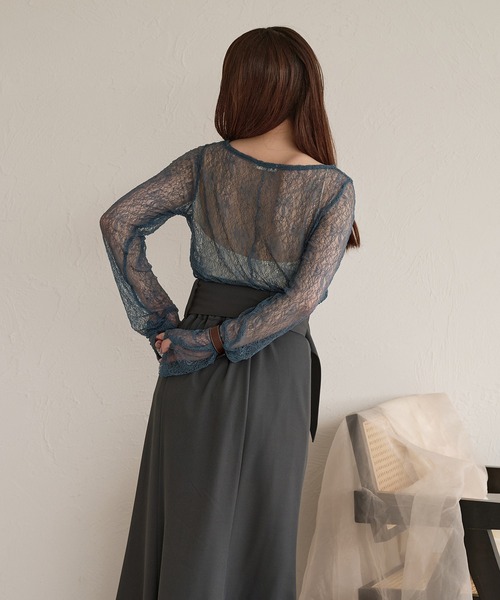 tシャツ long sleeve sheer inner / ロングスリーブシアーインナー レディース mideal tシャツ long sleeve sheer inner / ロングスリーブ