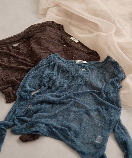 tシャツ long sleeve sheer inner / ロングスリーブシアーインナー レディース mideal tシャツ long sleeve sheer inner / ロングスリーブ