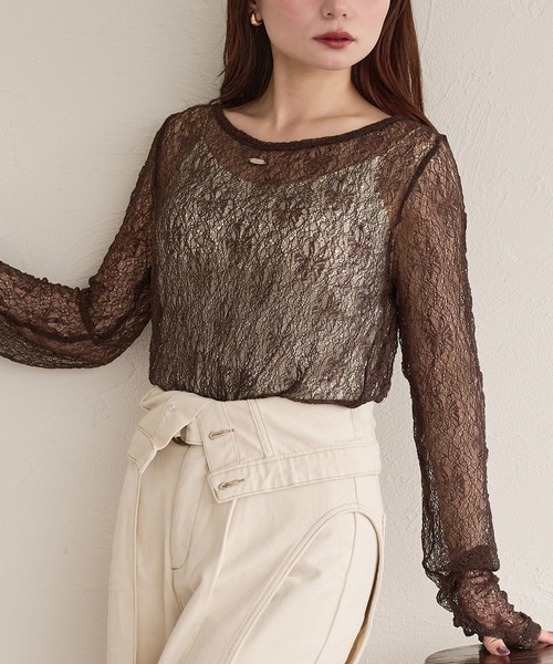 mideal tシャツ long sleeve sheer inner / ロングスリーブ