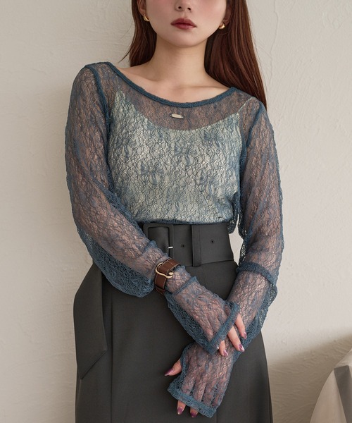mideal long sheer shirt ロングシアーシャツ セール】long sheer shirt / ロングシアーシャツ（シャツ
