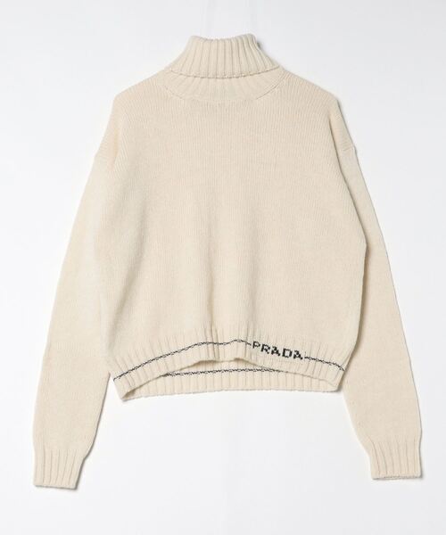 PRADA（プラダ） タートルネックニット 40 ホワイト レディース