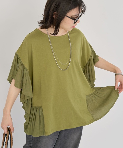 PLEATS PLEASE トップス プルオーバー Tシャツ グリーン 3 ウィメンズ／トップス／トップ – isseymiyake.com
