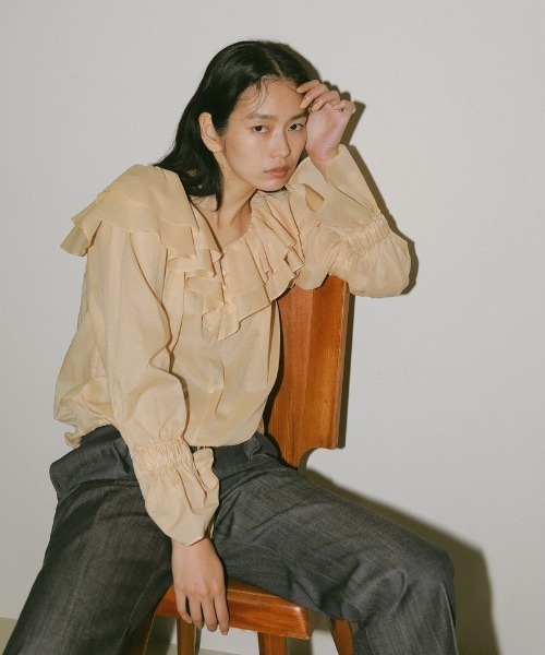 「CASA FLINE」 長袖ブラウス FREE ベージュ レディース CASA FLINE 「CASA FLINE」 長袖ブラウス FREE ベージュ