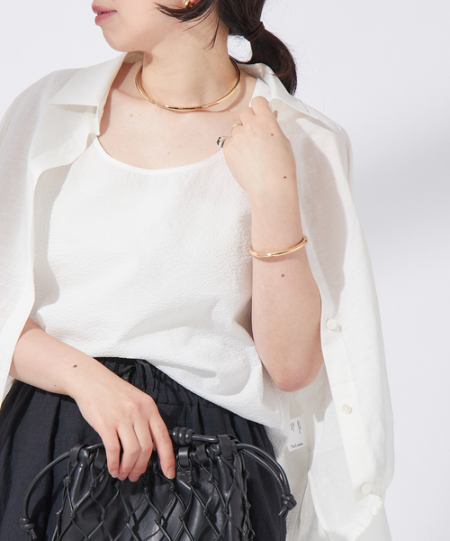 ブラウス シャツ 「TheLoom/ザ ルーム」SEERSUCKER TOP：ブラウス レディース