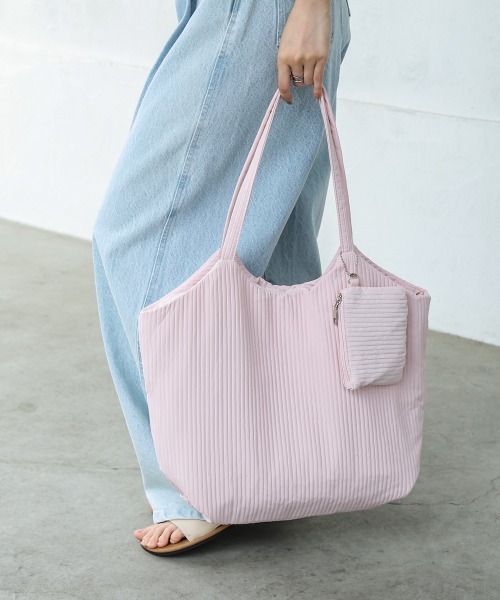 BAB（バブ） トートバッグ ポーチ付き軽量キルティング ヌビバッグ