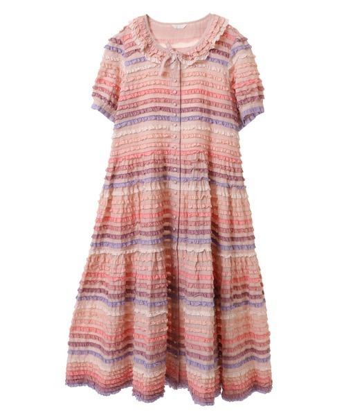 【美品】ピンクハウス半袖ワンピース フリー PINK HOUSE 「PINK HOUSE」 半袖ワンピース フリー ピンク