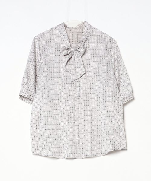 「UNTITLED」 半袖ブラウス 48 グレー レディース