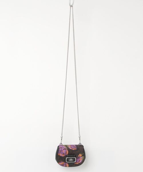 COACH 「COACH」 花柄ショルダーバッグ - ブラック レディース