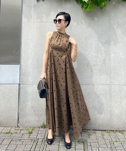 U174♪ JENNE ノースリーブロングワンピース　サイズM 　ネイビー JENNE」 ノースリーブワンピース MEDIUM ブラック レディース